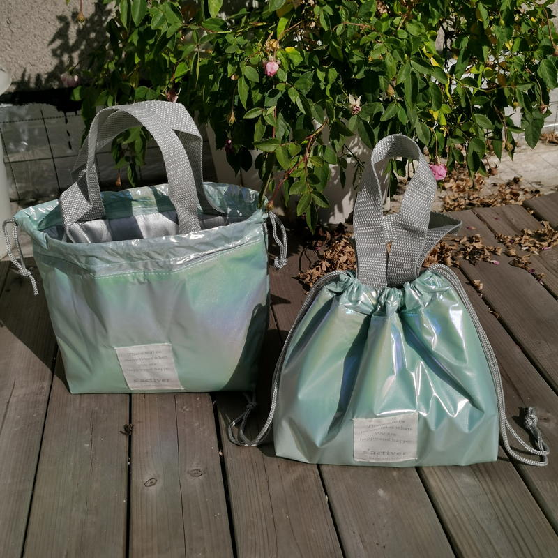 高品质涂银布保温手提包收纳包小托特多用束口袋U5