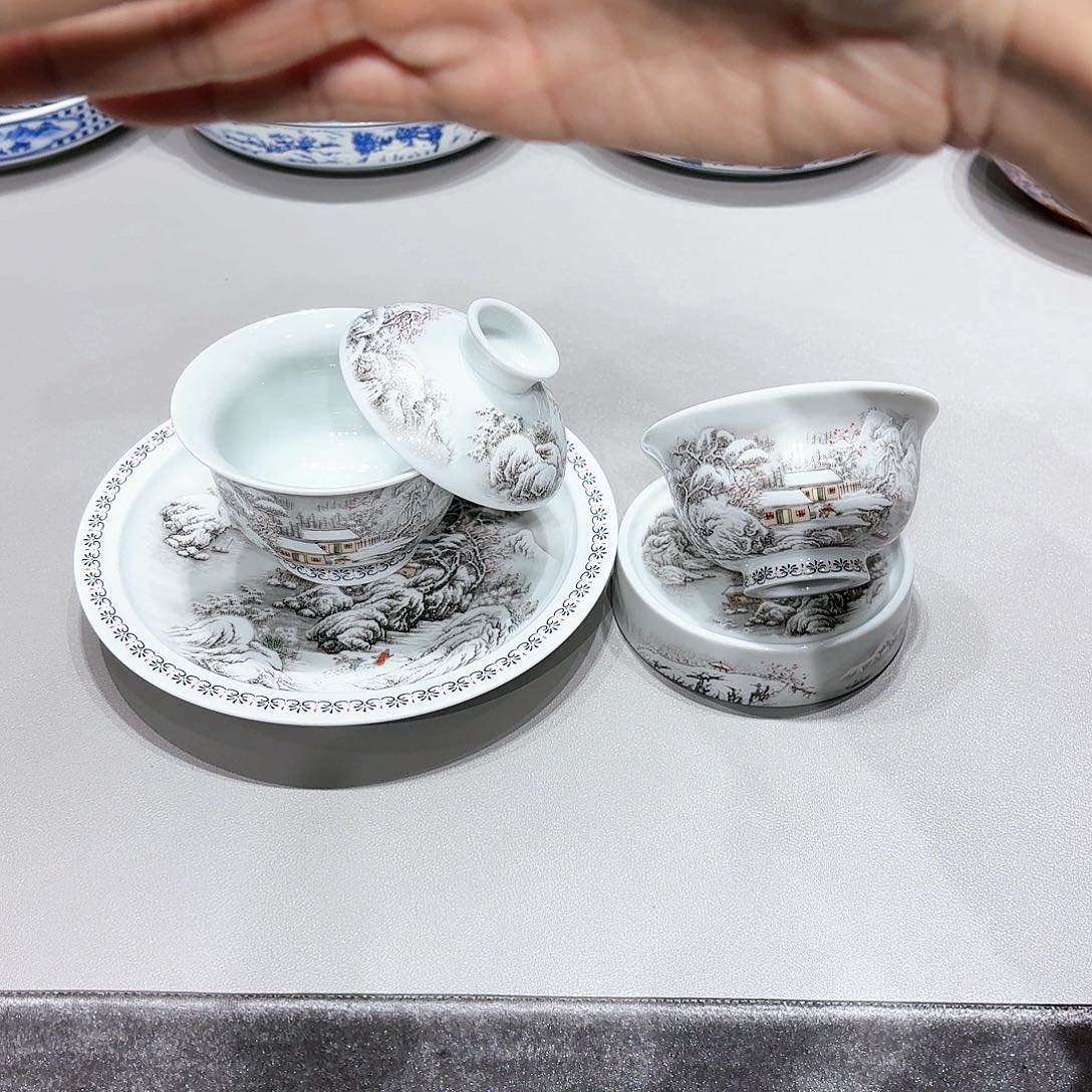盖碗景德镇高温茶具