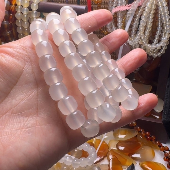 娜***羊玛瑙/玉髓合金颈饰001