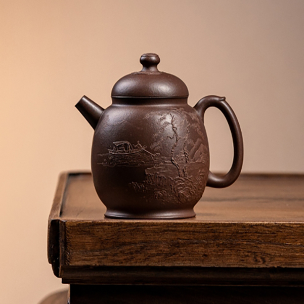 YRCG 34卢意 扶摇 大水潭天青190cc紫砂壶【预售30天】