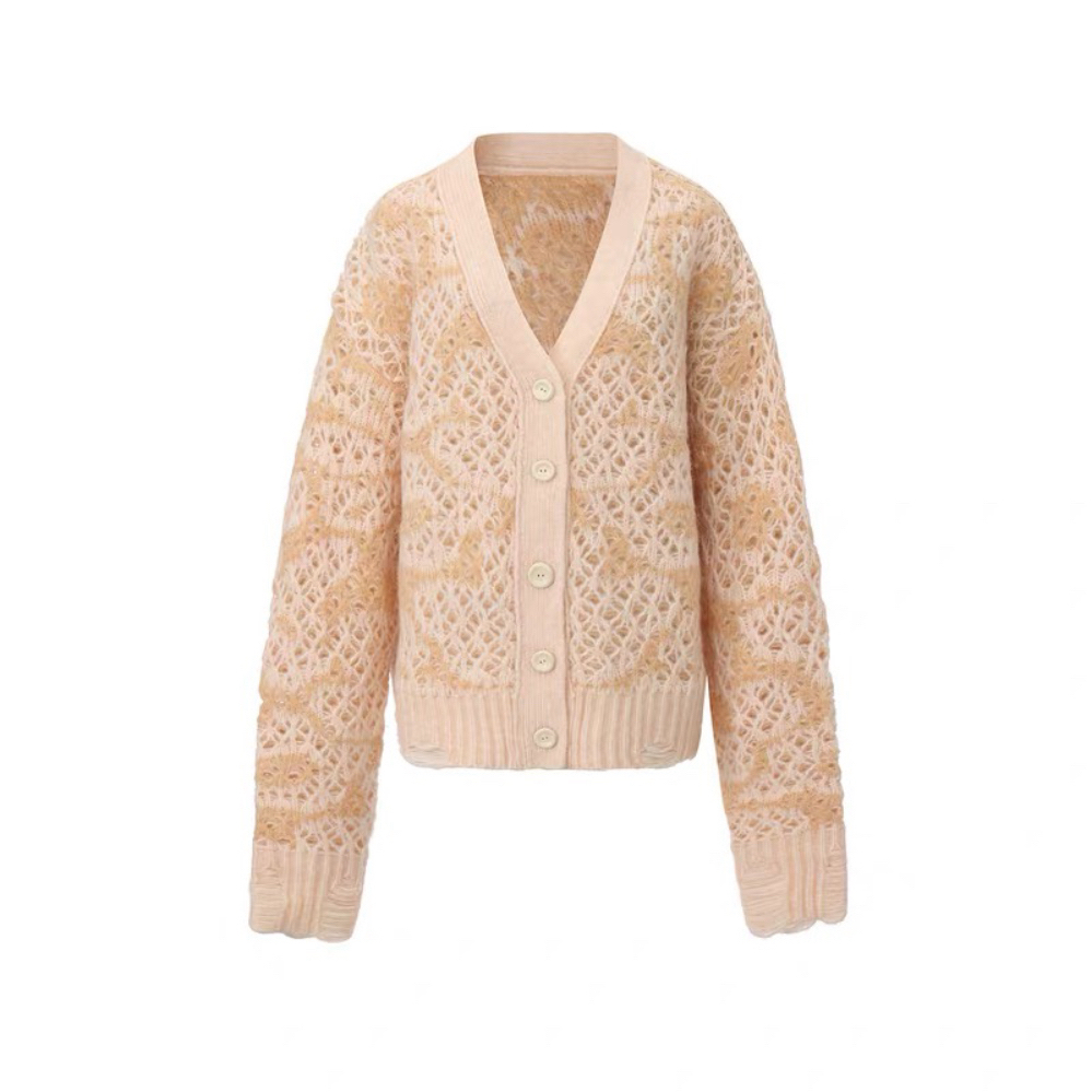 马海毛V领阔版开衫 羊驼绒软糯毛衣【戚薇/李承铉同款】SENSEAWEEK