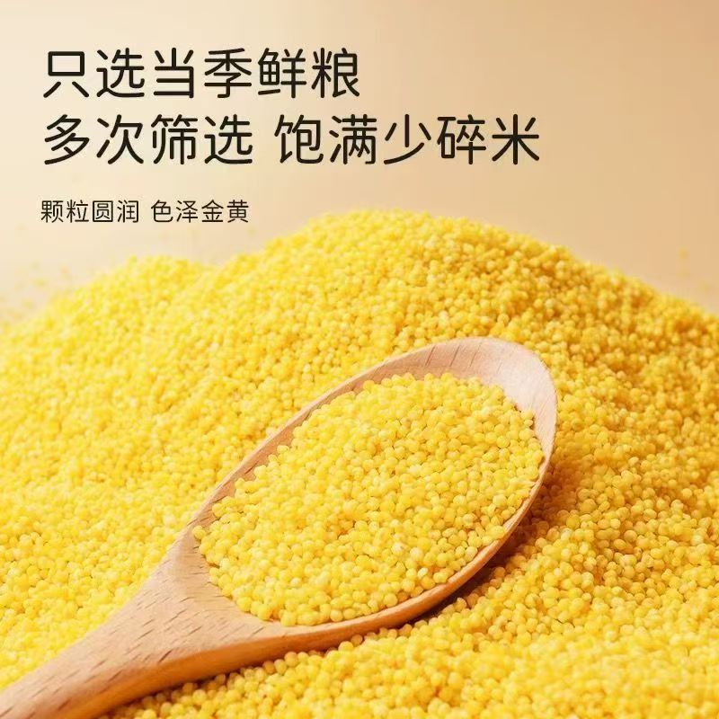 黄小米农家自产现磨新鲜小米优质月子米熬粥米五谷杂粮原料1斤