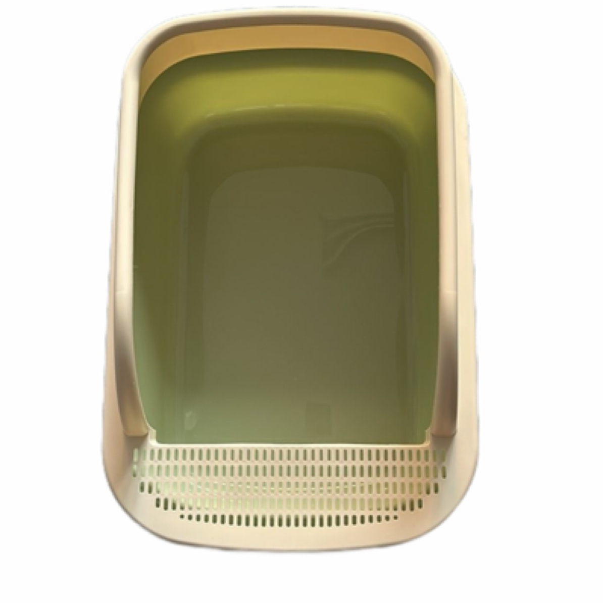 半封闭开放式 抹茶绿 猫砂盆 带猫砂铲 防外溅猫厕所防臭 大号 猫