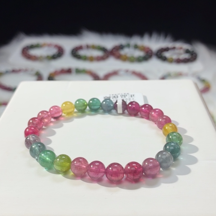 未镶嵌手链碧玺7.2mm±