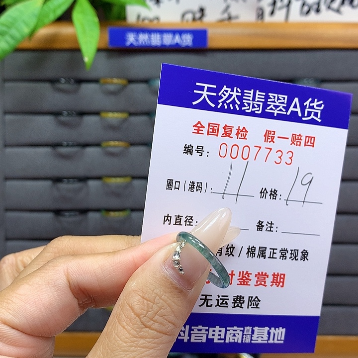 翡翠戒圈未镶嵌     7733
