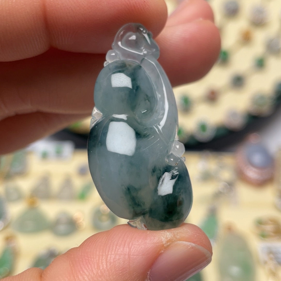 翡翠颈饰未镶嵌纯天然缅甸翡翠