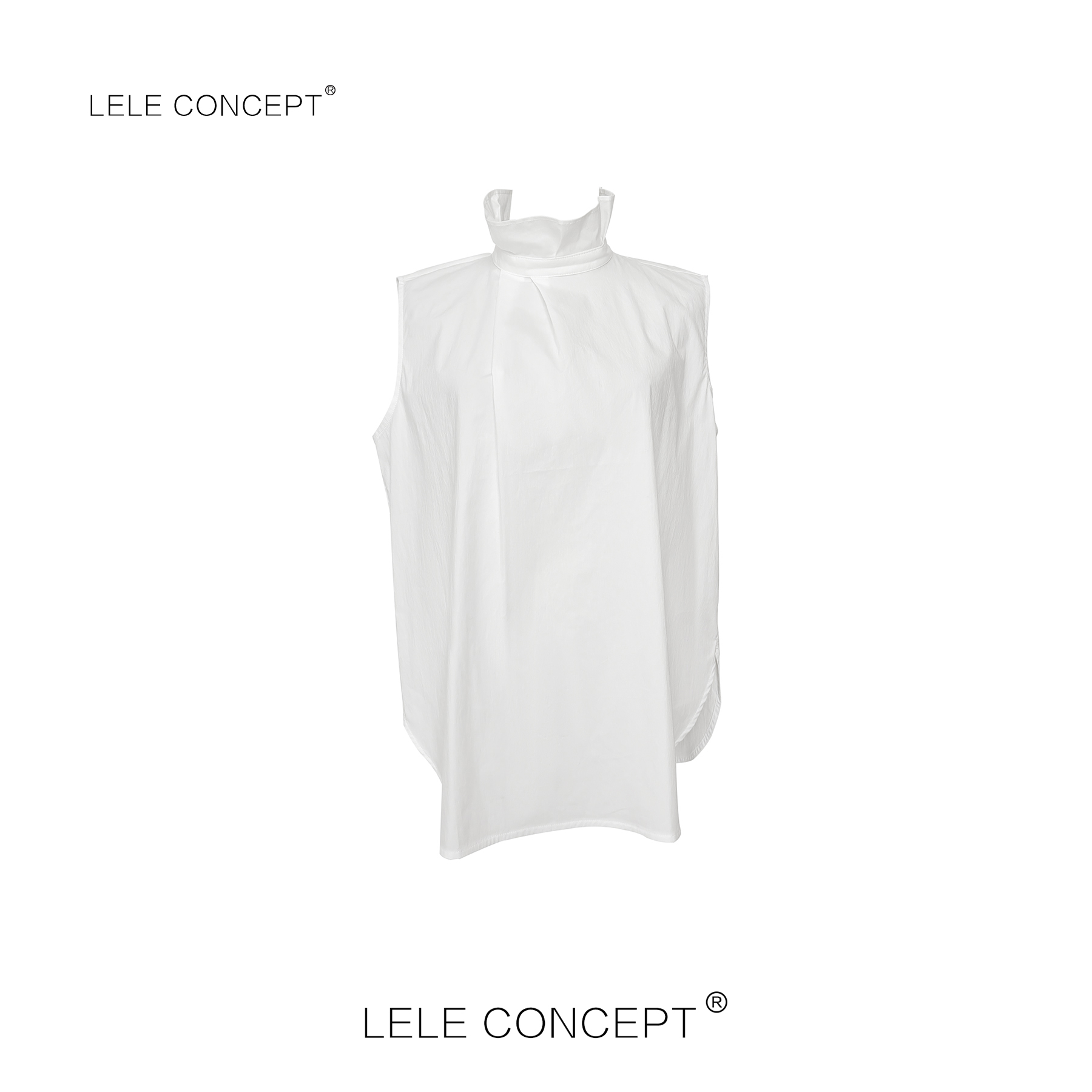 LELE CONCEPT丨【如一】法式叠搭时髦单品无袖菲领衬衫FC25C0126Y