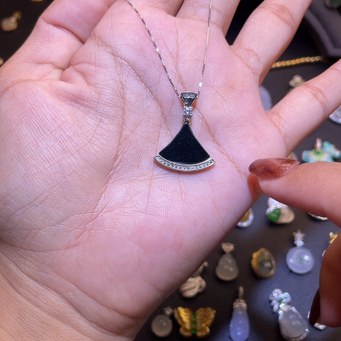 翡翠银S925镶嵌吊坠(不含链)