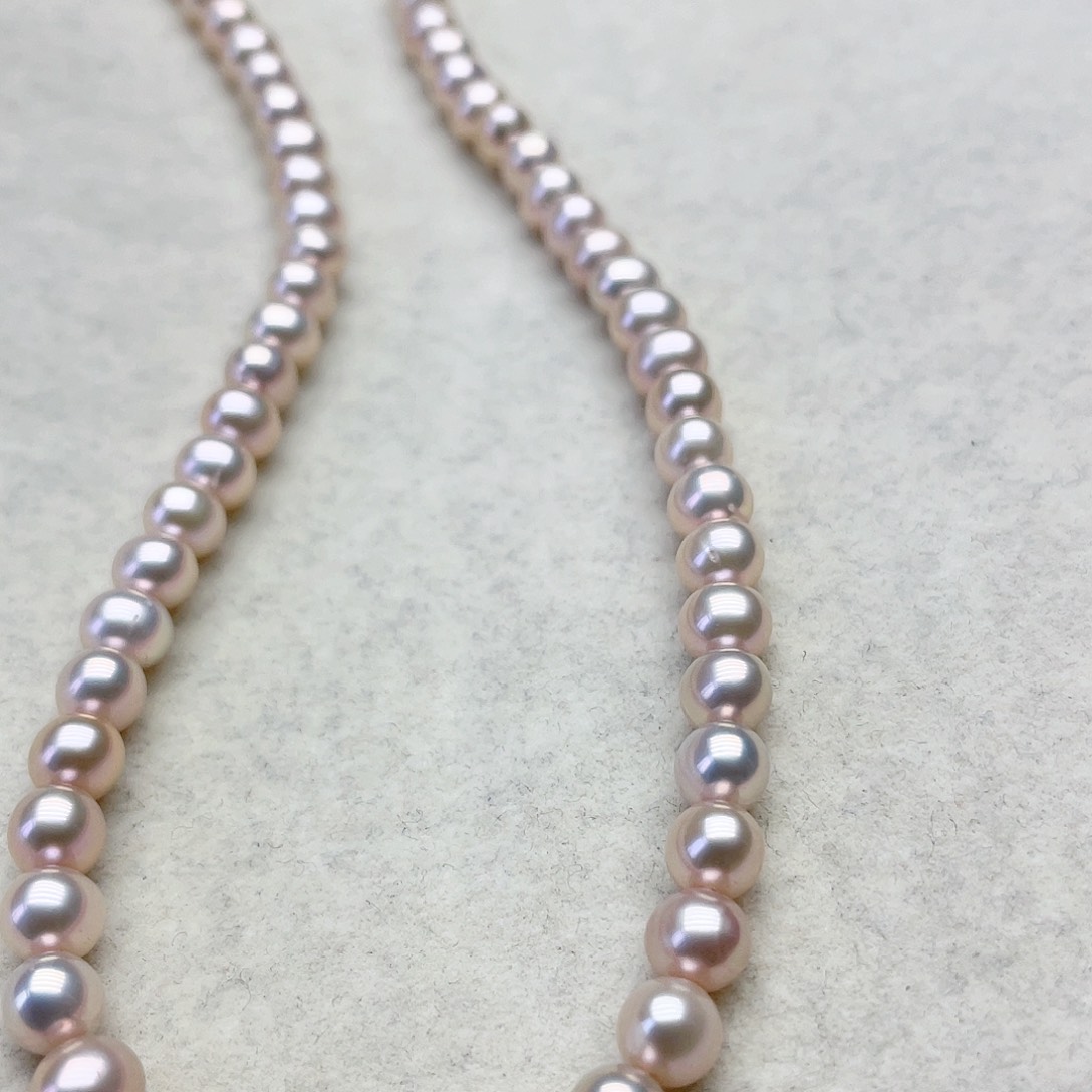 淡水珍珠颈饰18K金镶嵌