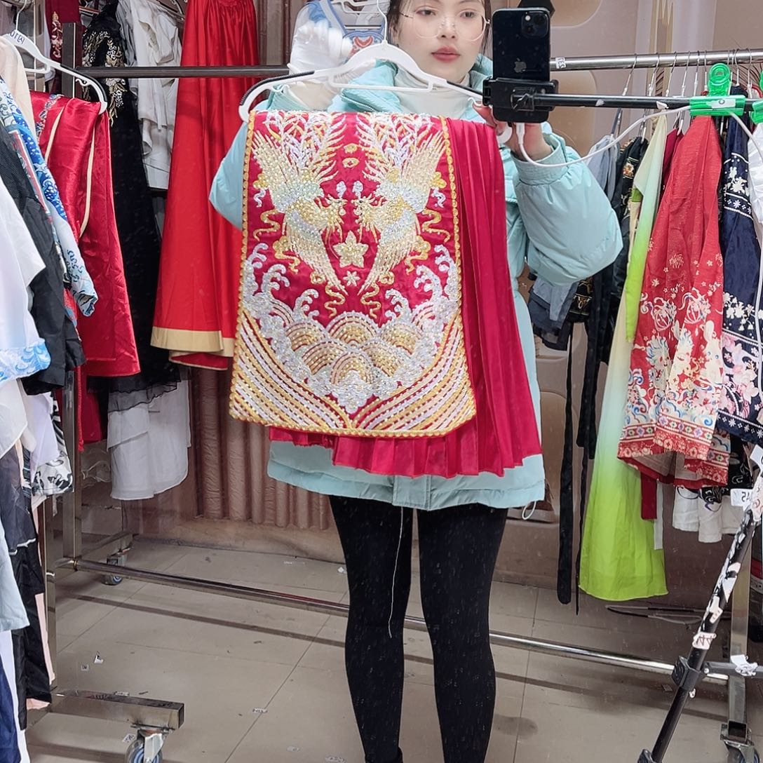 骨***师秒190红色秀禾半身裙