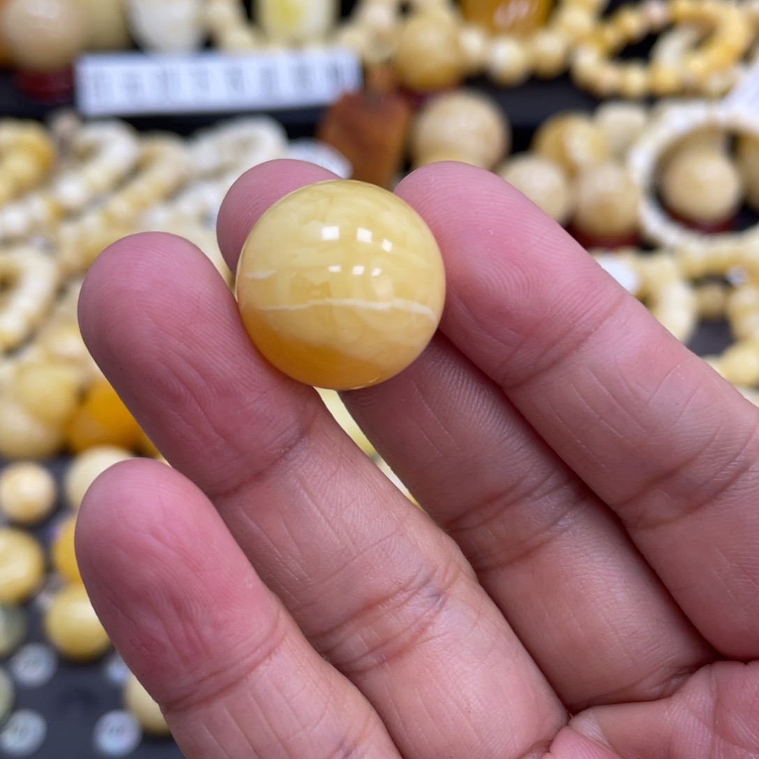 琥珀珠宝奇石未镶嵌19.1mm