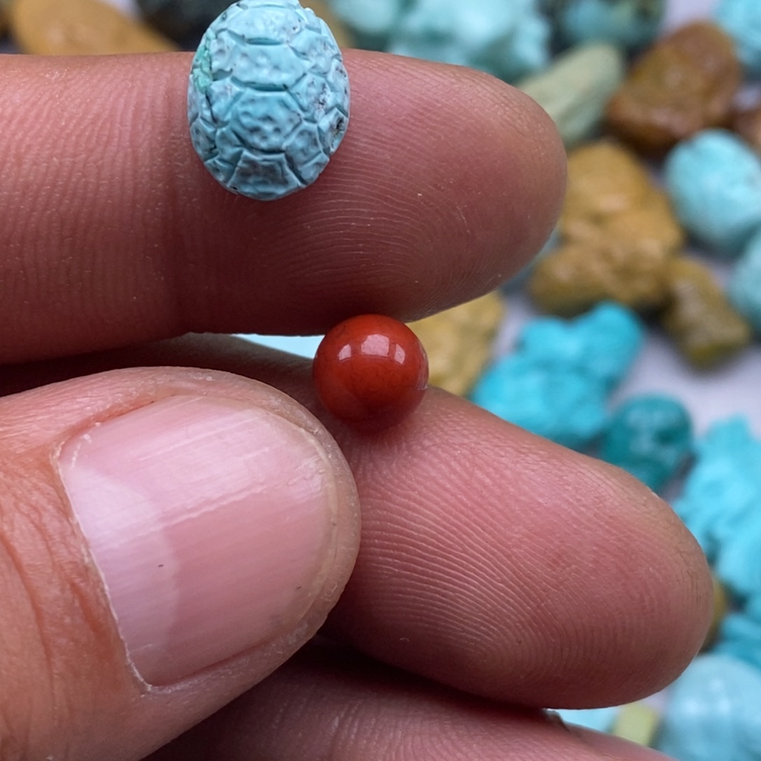 治***愈南红玛瑙未镶嵌珠宝半成品