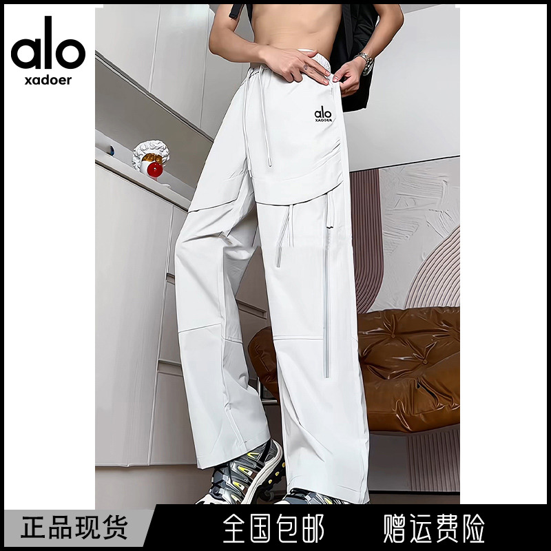 Aloxadoer春秋男士运动时尚百搭直筒裤潮流户外防风工装休闲长裤