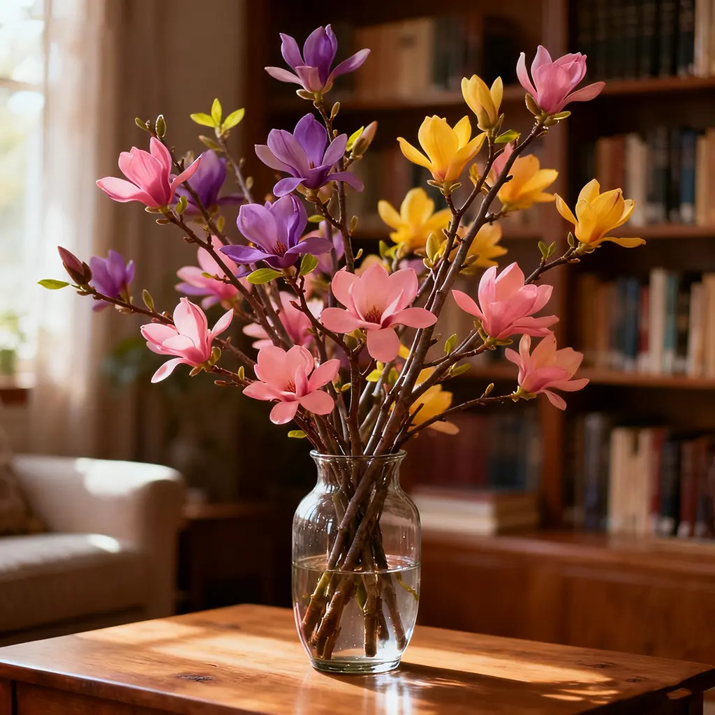 【遇水开花】鲜枝水培玉兰带花苞室内外耐浓香寒花卉绿植懒人好养活