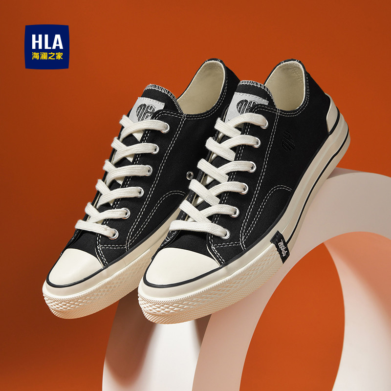 HLA/海澜之家男鞋新款秋季经典百搭舒适休闲布鞋耐磨舒适帆布鞋男