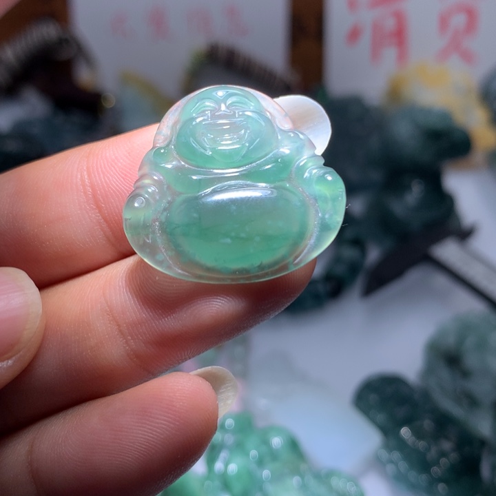 翡翠颈饰未镶嵌保真天然A货翡翠