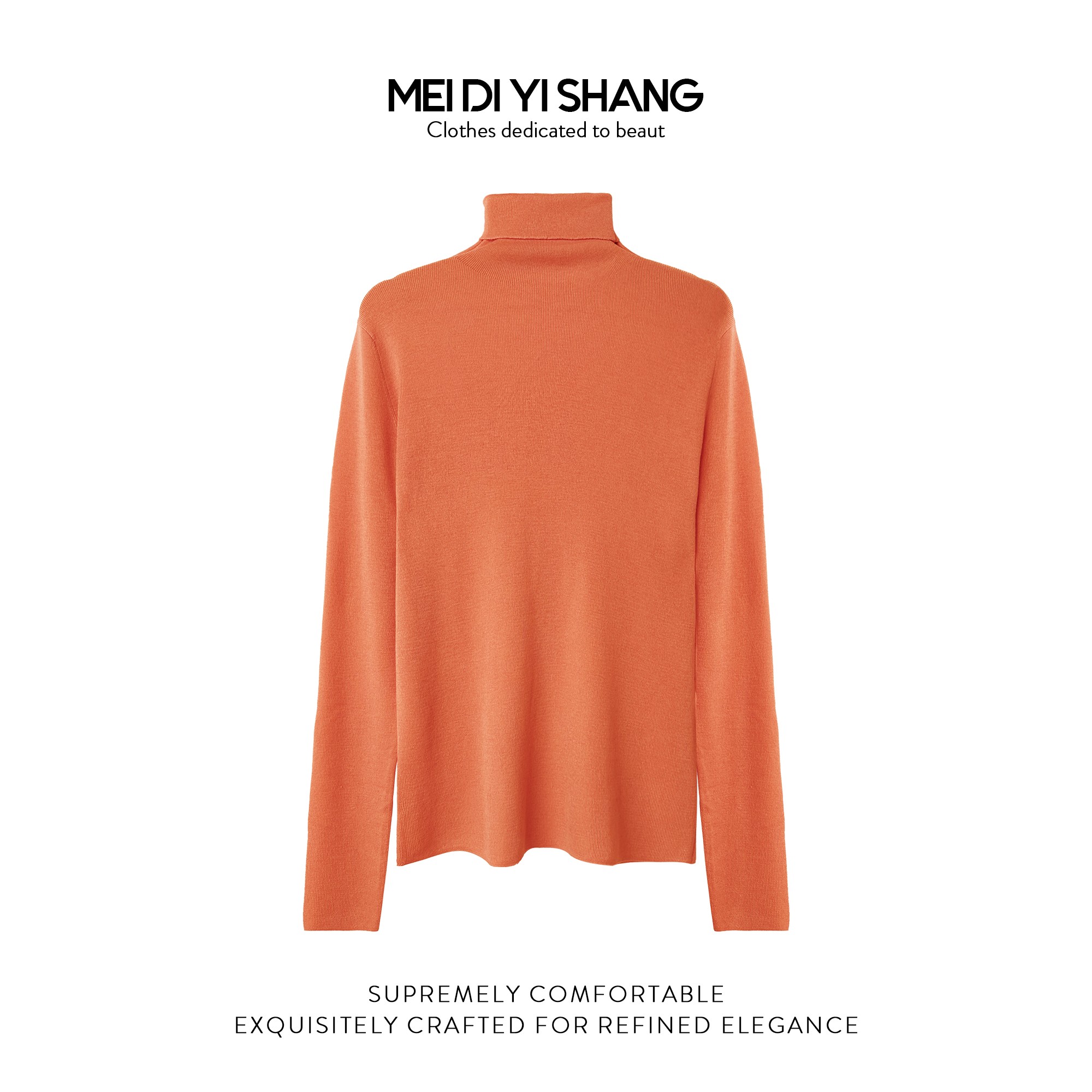 MDYS秋冬新品30精纺羊毛气质时尚修身百搭高领长袖针织打底衫H017