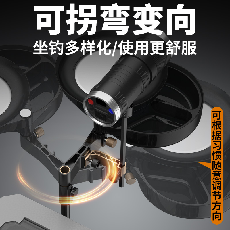 野营者加长饵盘架延长臂夜钓灯架加高拓展臂钓箱钓椅食盒架饵盒架