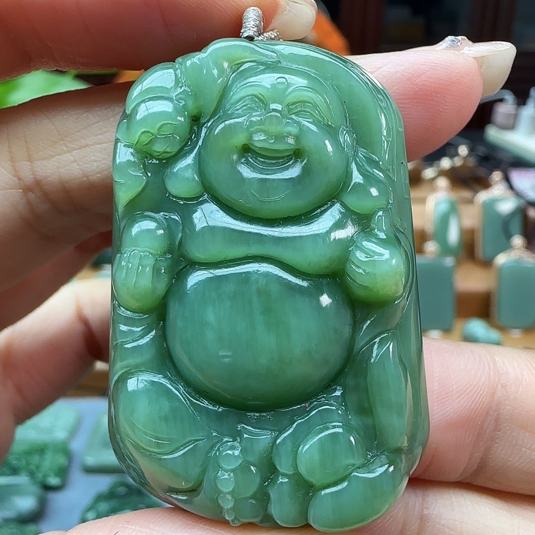 和田玉（碧玉）吊坠(不含链)未镶嵌