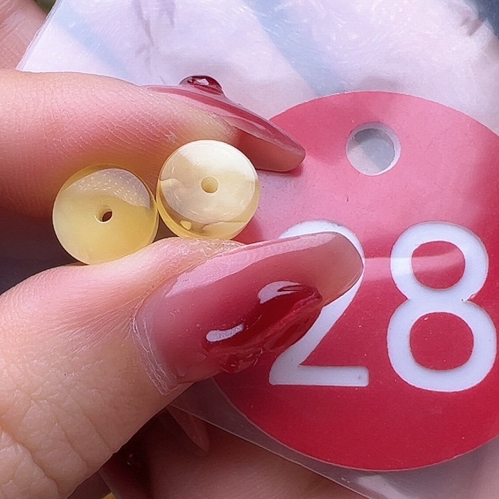 蜜蜡裸石未镶嵌8/3.5mm 精工隔片