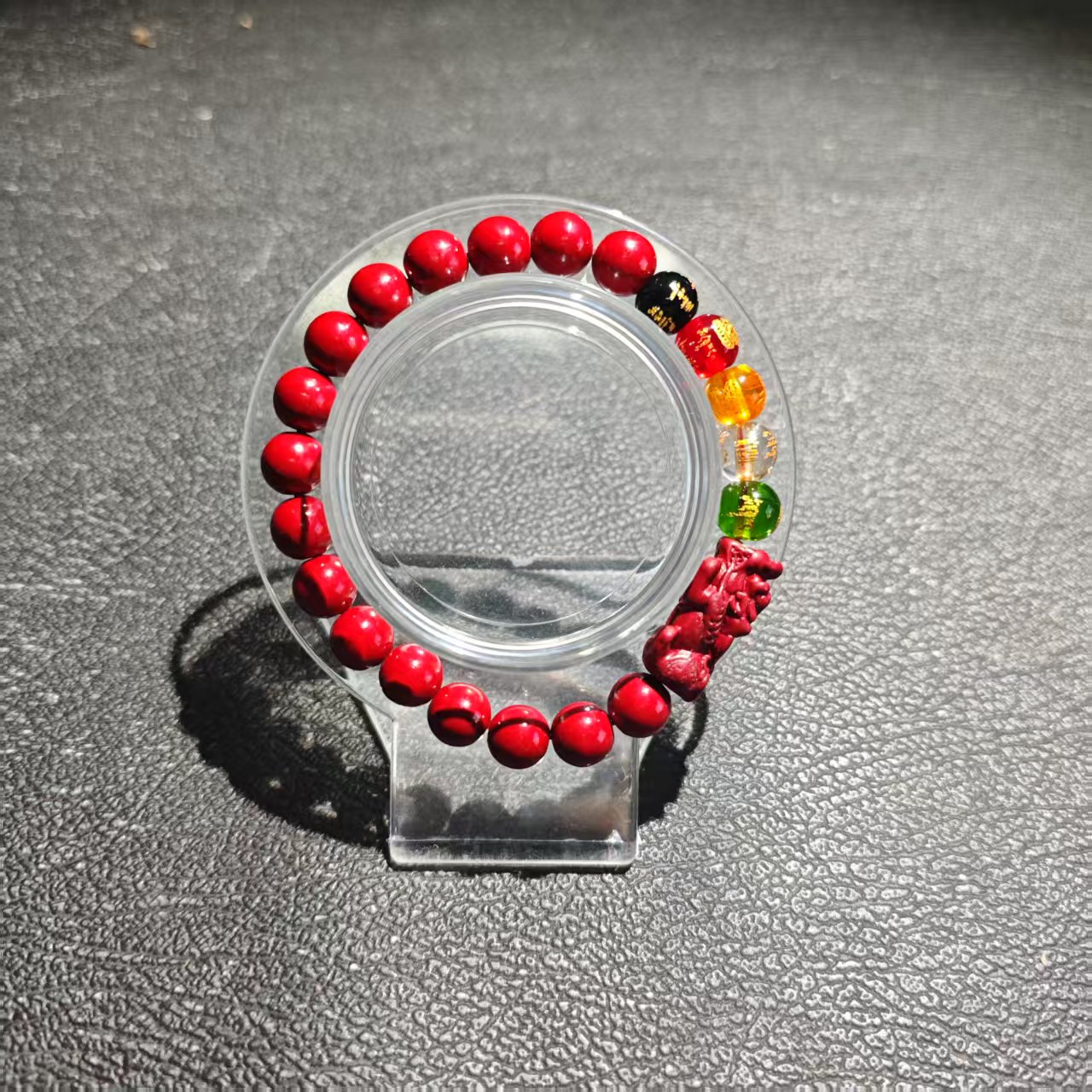 含辰砂工艺品0720  ZS五路红色精品手串（无礼盒）