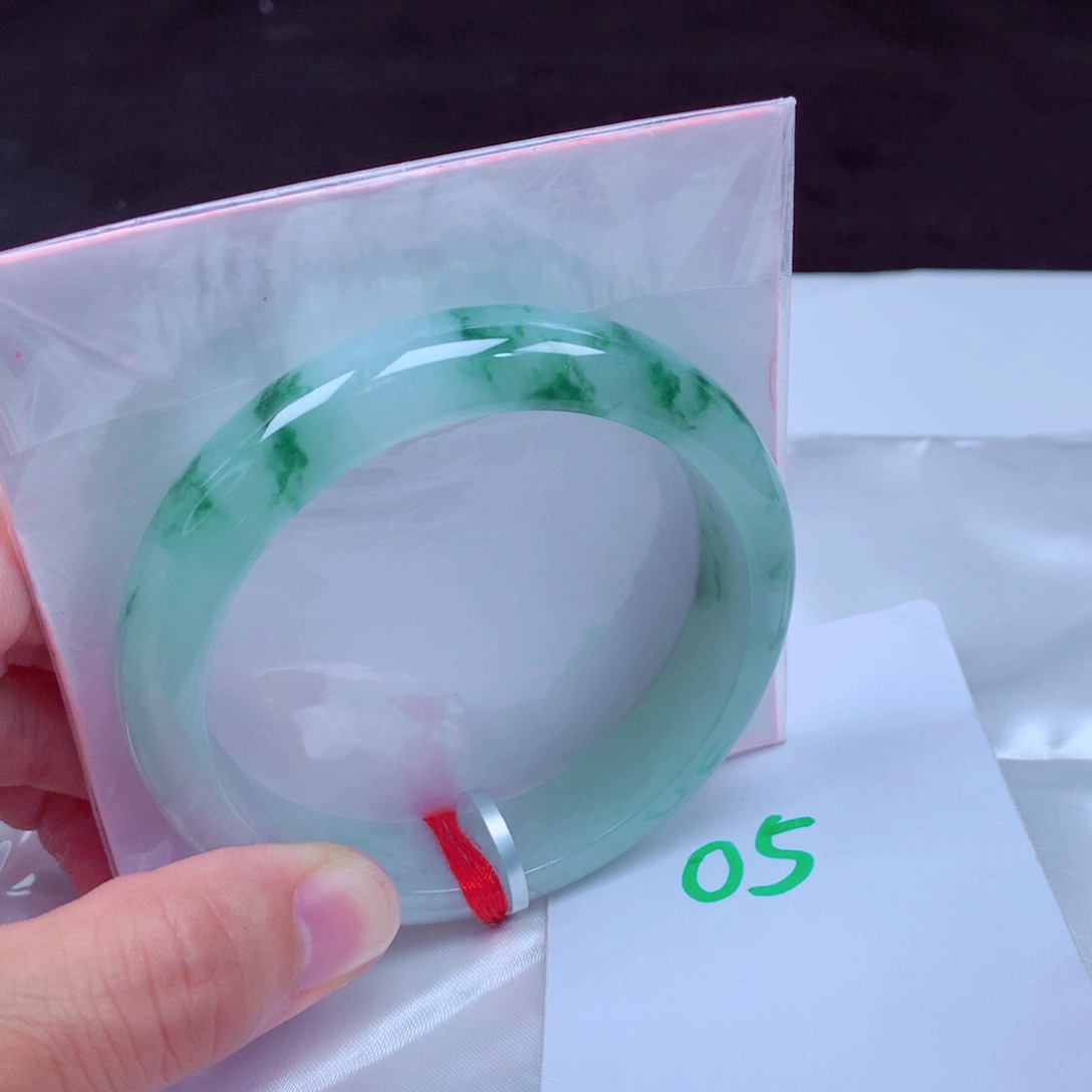 未镶嵌手镯翡翠缅甸天然A货翡翠手镯58.3