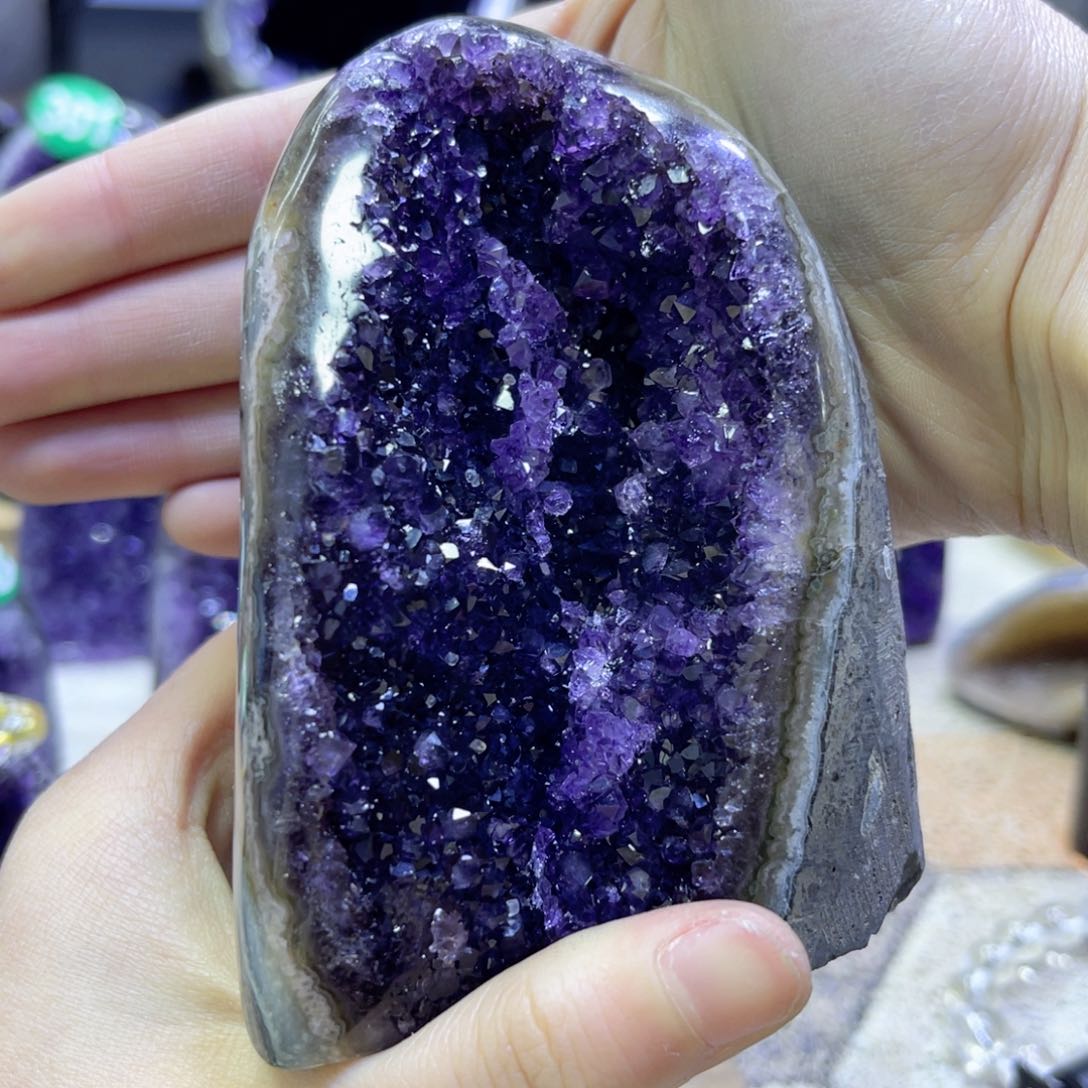 紫晶摆件未镶嵌紫水晶