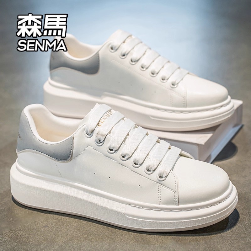 SENMA/森马新款小白鞋男女情侣休闲厚底增高板鞋百搭潮经典运动鞋