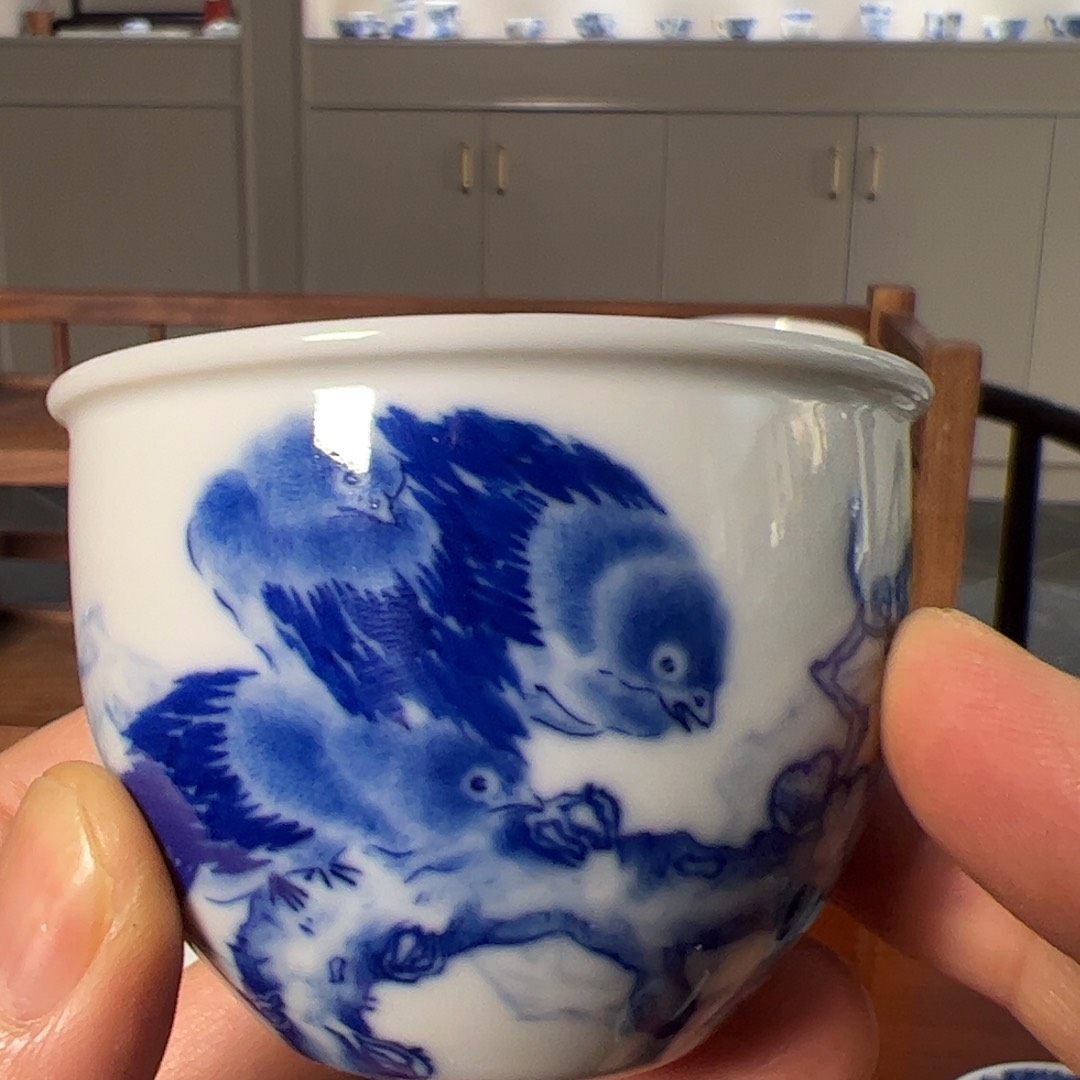 传统原矿制法花鸟