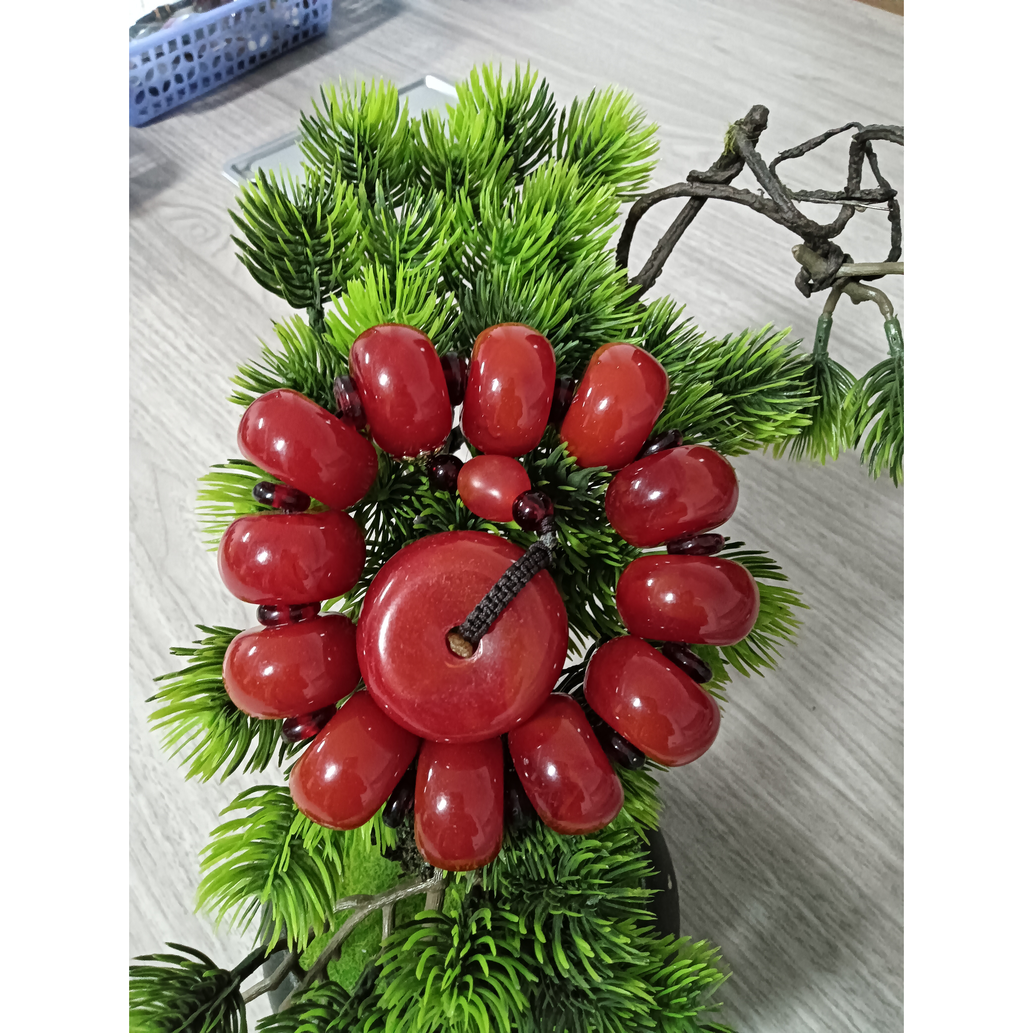 鸡油红手持平安扣ML0066