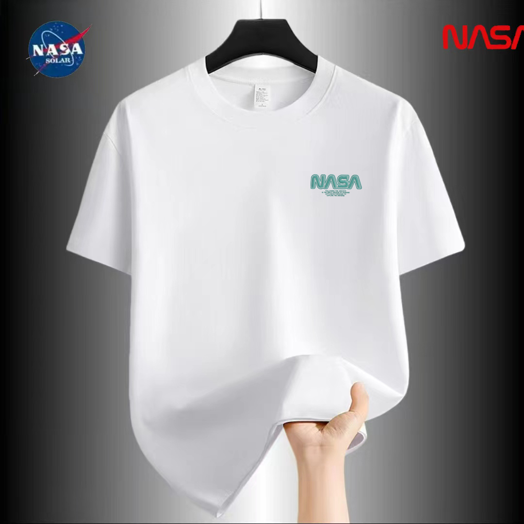 NASA联名纯棉夏季圆领短袖T恤微宽松时尚男女同款休闲百搭22