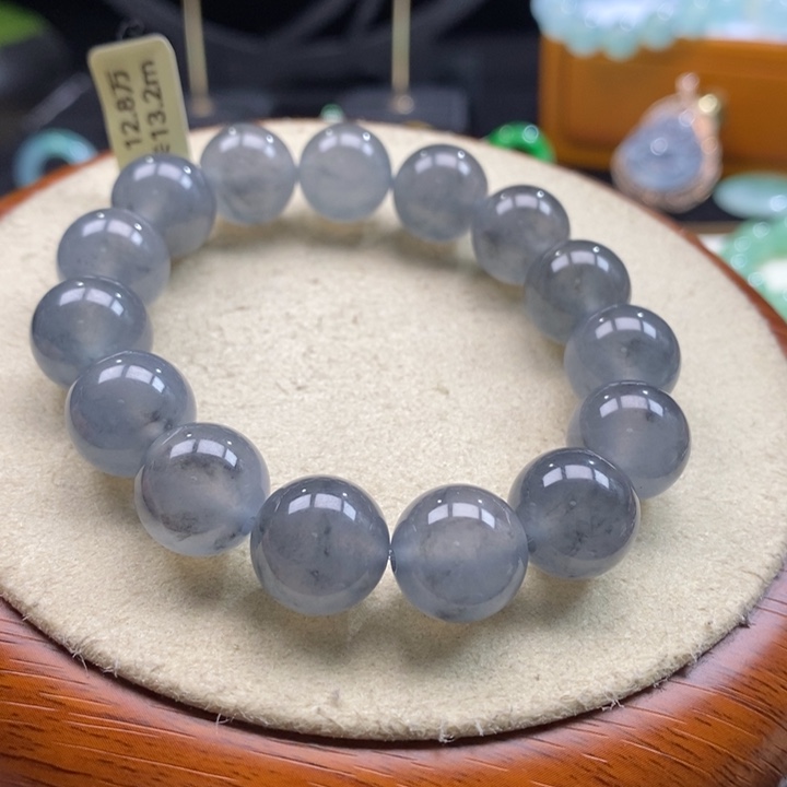 翡翠吊坠(不含链)未镶嵌翡翠黑冰手串