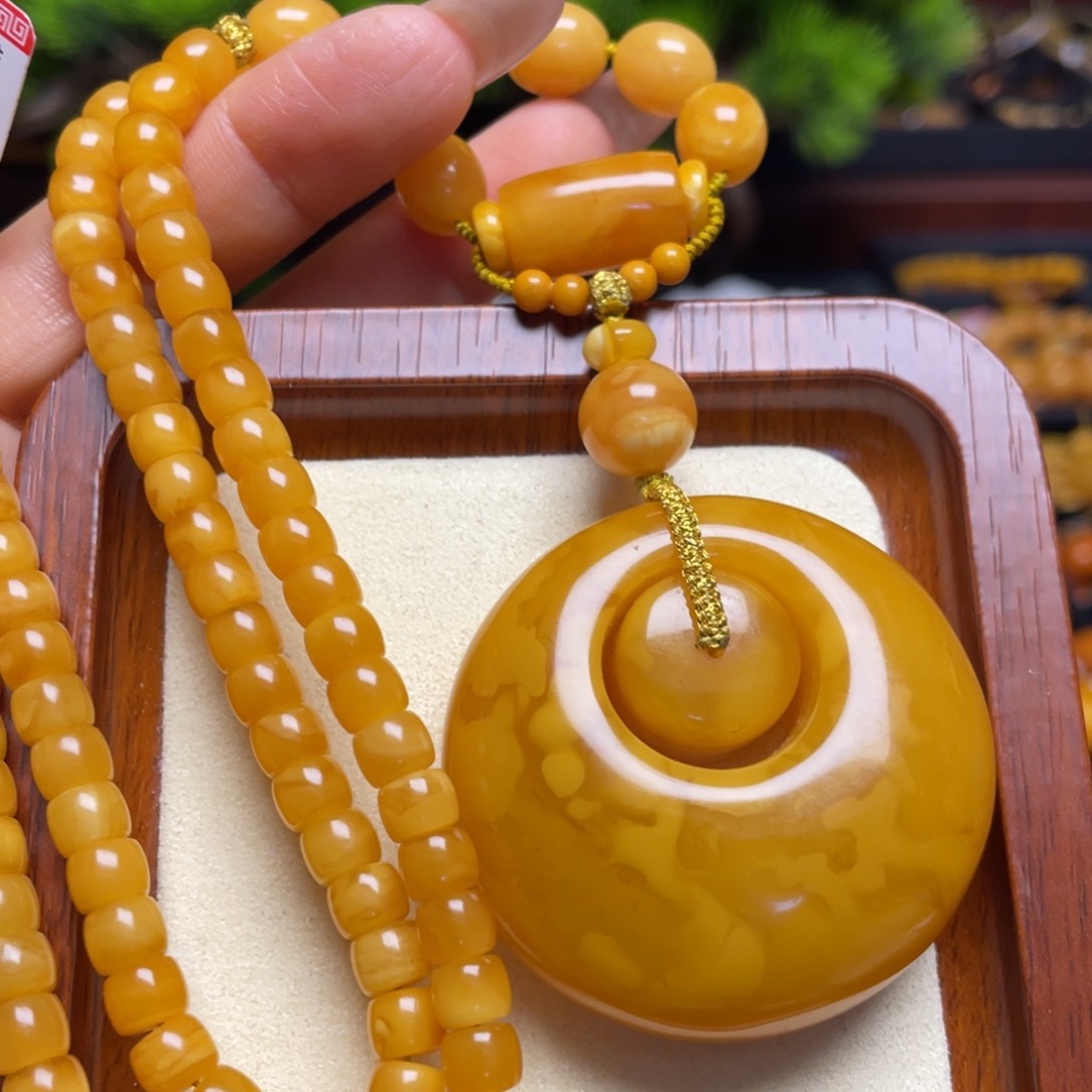 蜜蜡颈饰未镶嵌项链