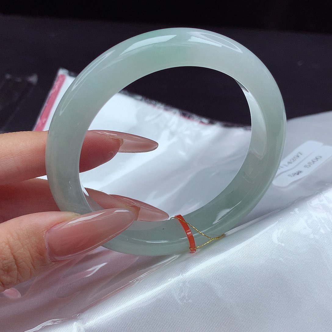 翡翠未镶嵌手镯58圈297