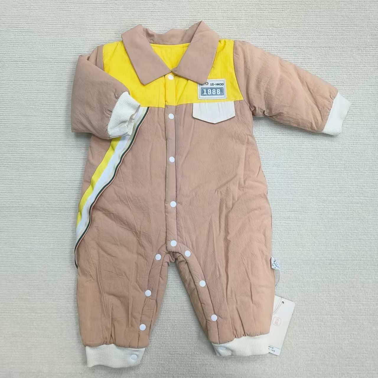 【特价】婴幼儿冬季120克薄棉连体衣纯棉宝宝男女宝舒适哈衣