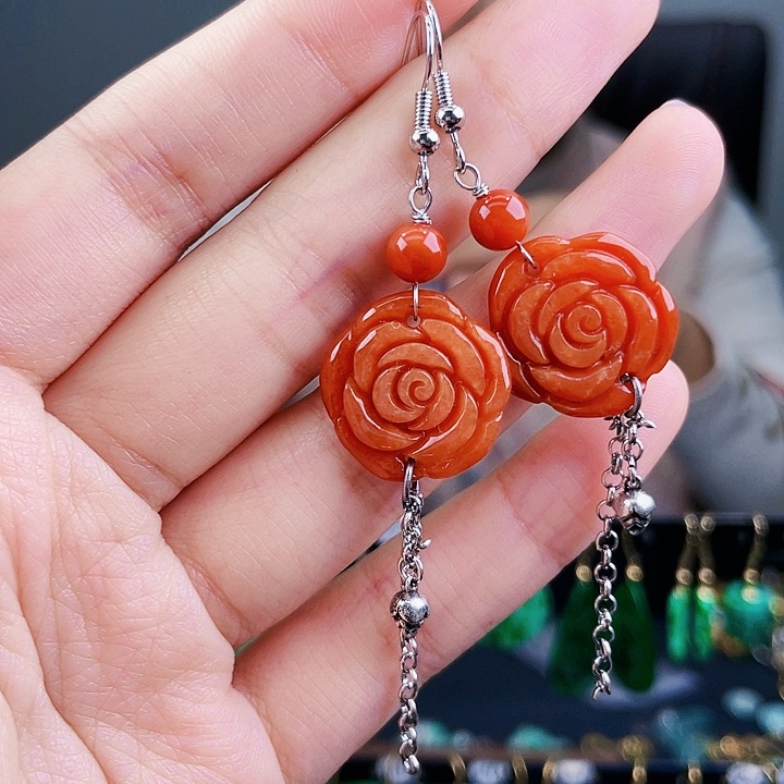 翡翠耳饰未镶嵌饰品