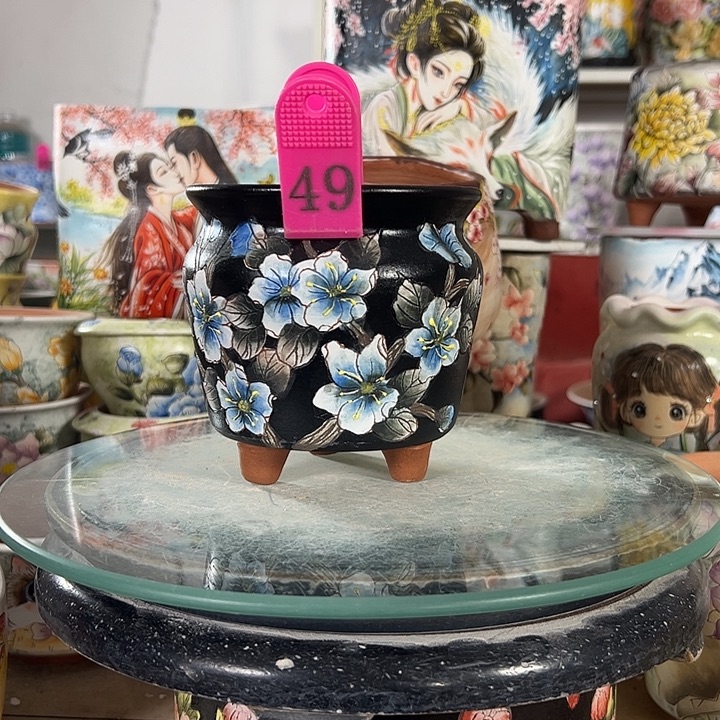 满38包邮 景德镇幸运花盆