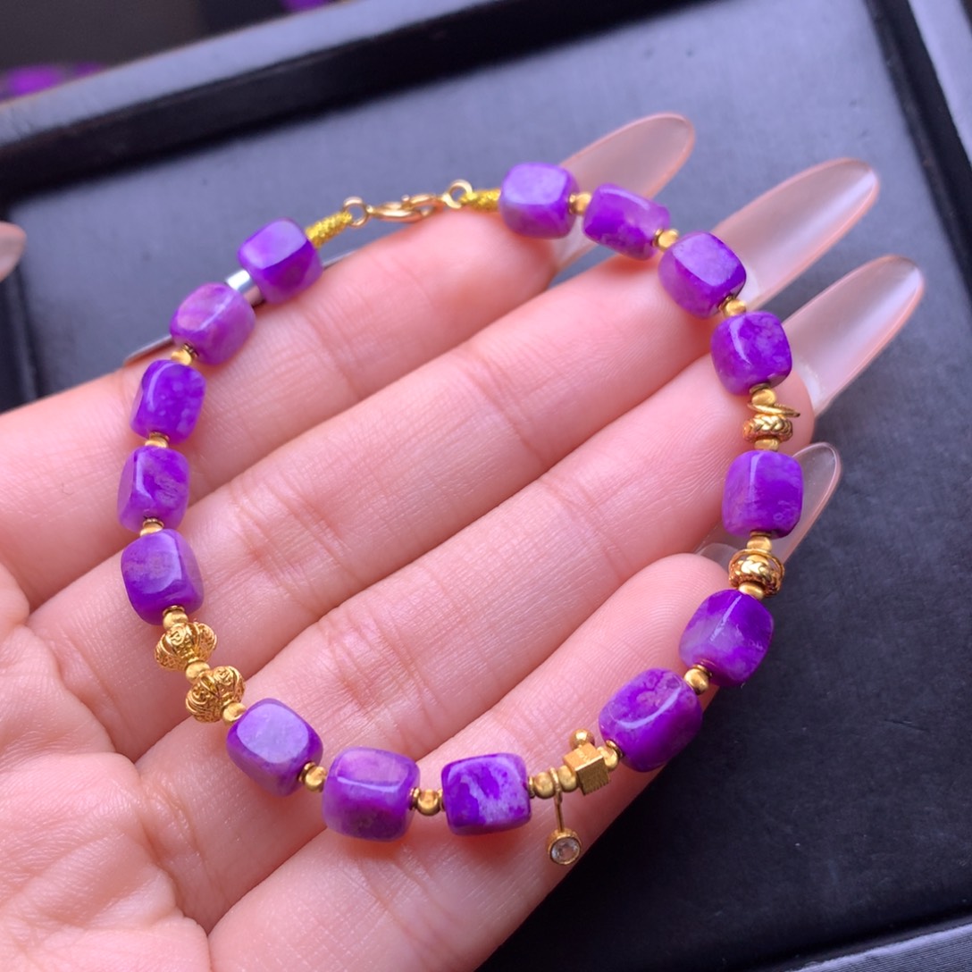 苏纪石（舒俱来）18K金镶嵌手链