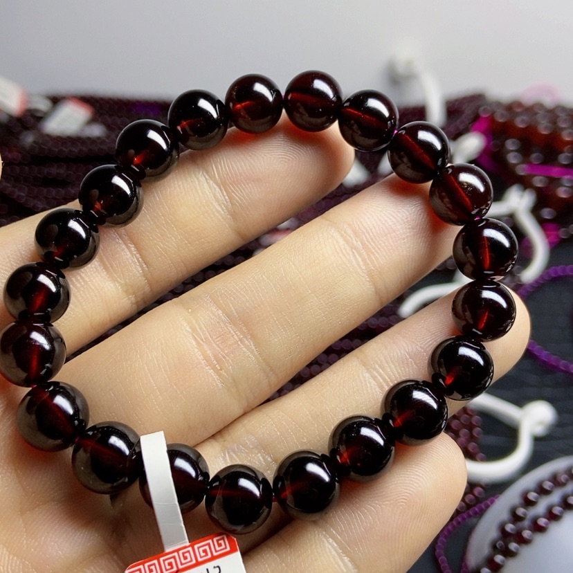 【闪购商品】石榴石手链未镶嵌9.3毫米