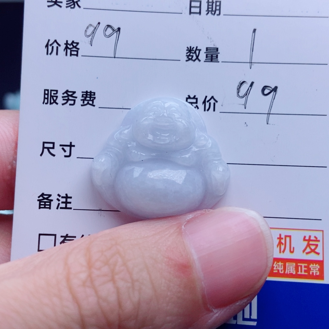 翡翠未镶嵌颈饰天然翡翠a货佛公