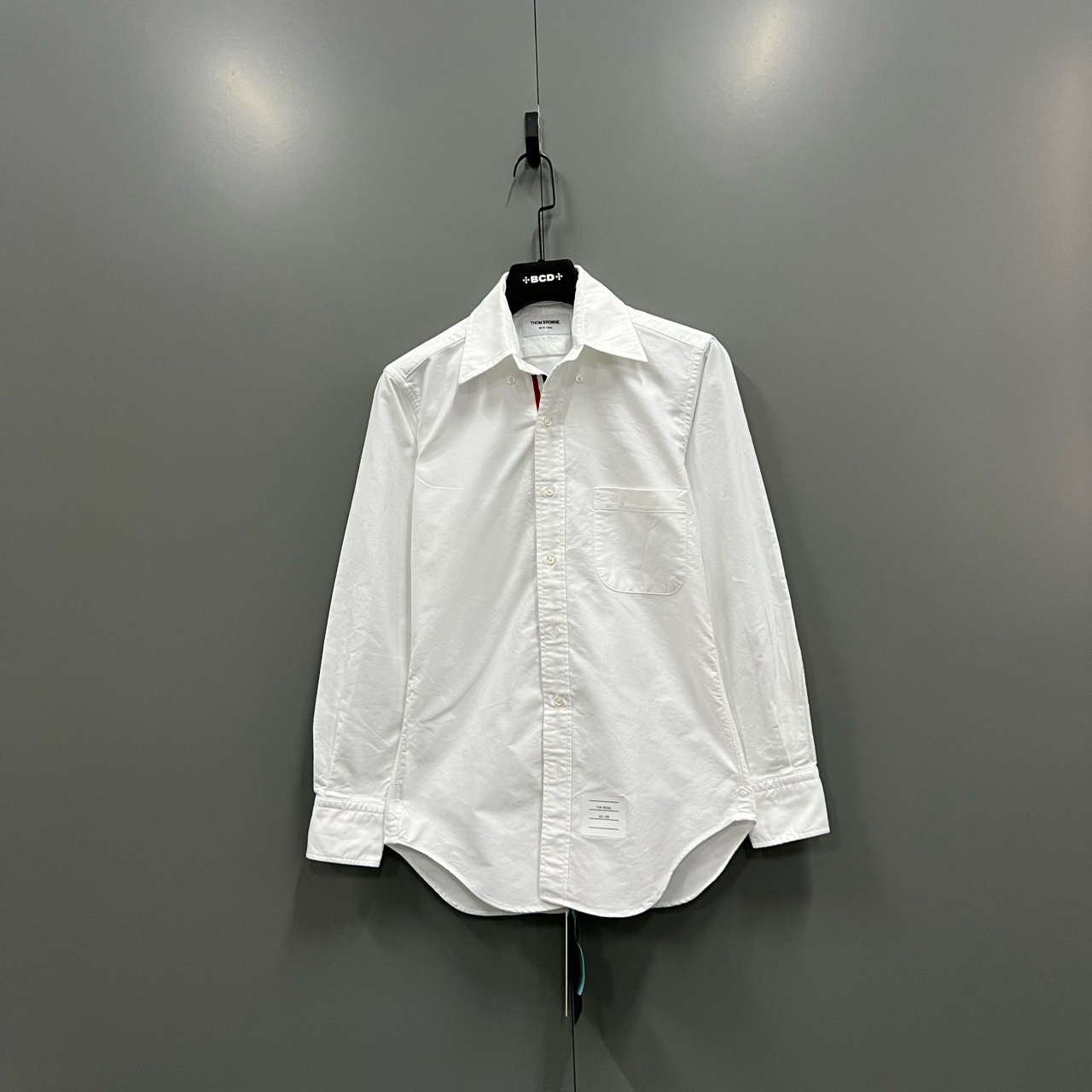 95新 THOMBROWNE jp905 205481 TB 白色翻领长袖衬衫 0码