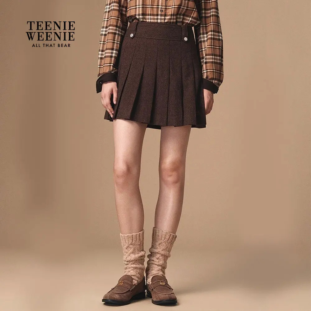*TeenieWeenie小熊半身裙女2025冬季新款女装TTWH254TC1B