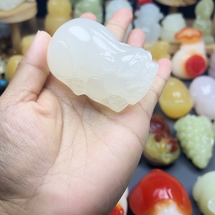 玉石雕刻品碧玺（处理）一*