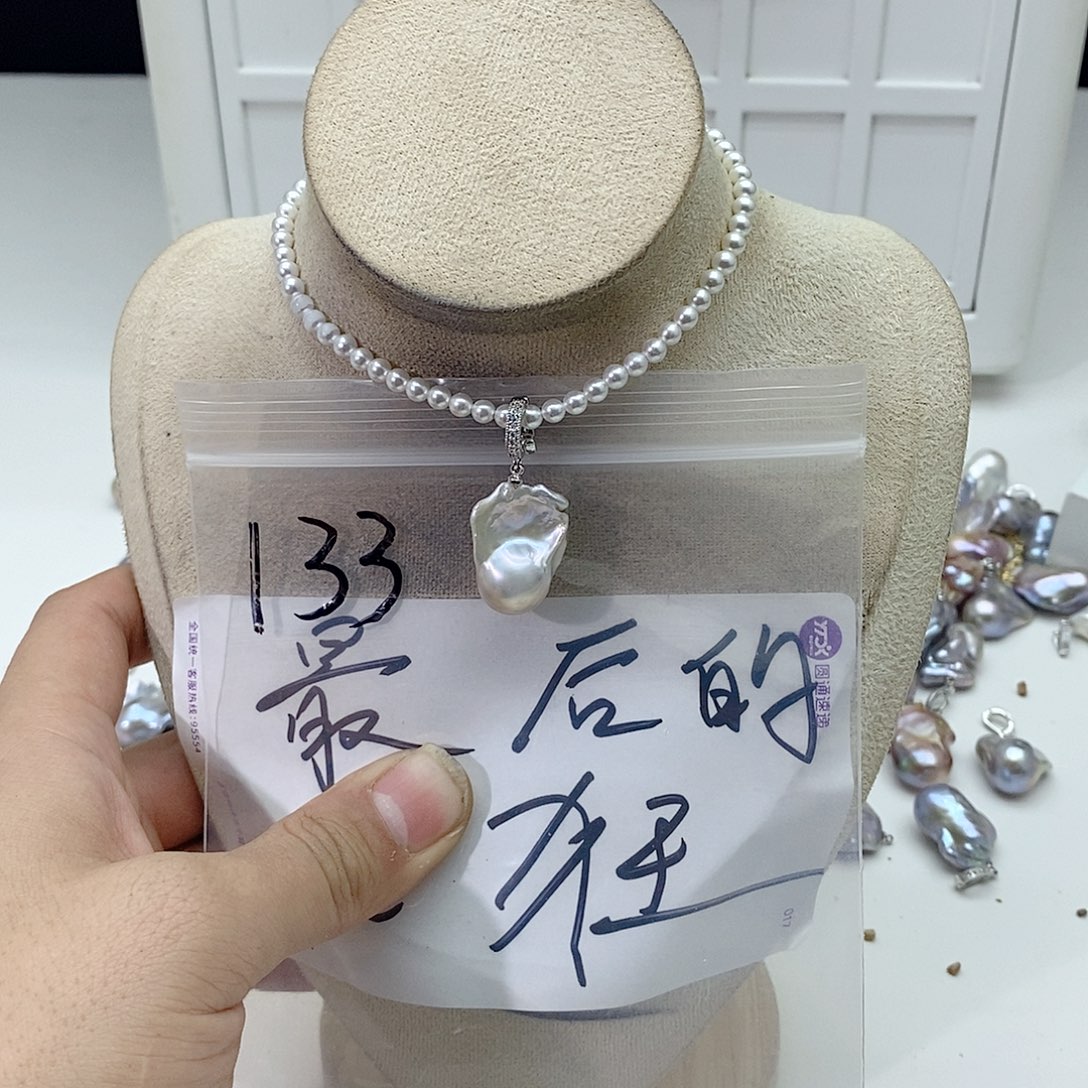 淡水珍珠颈饰合金