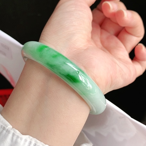 未镶嵌手镯翡翠57圈口882492
