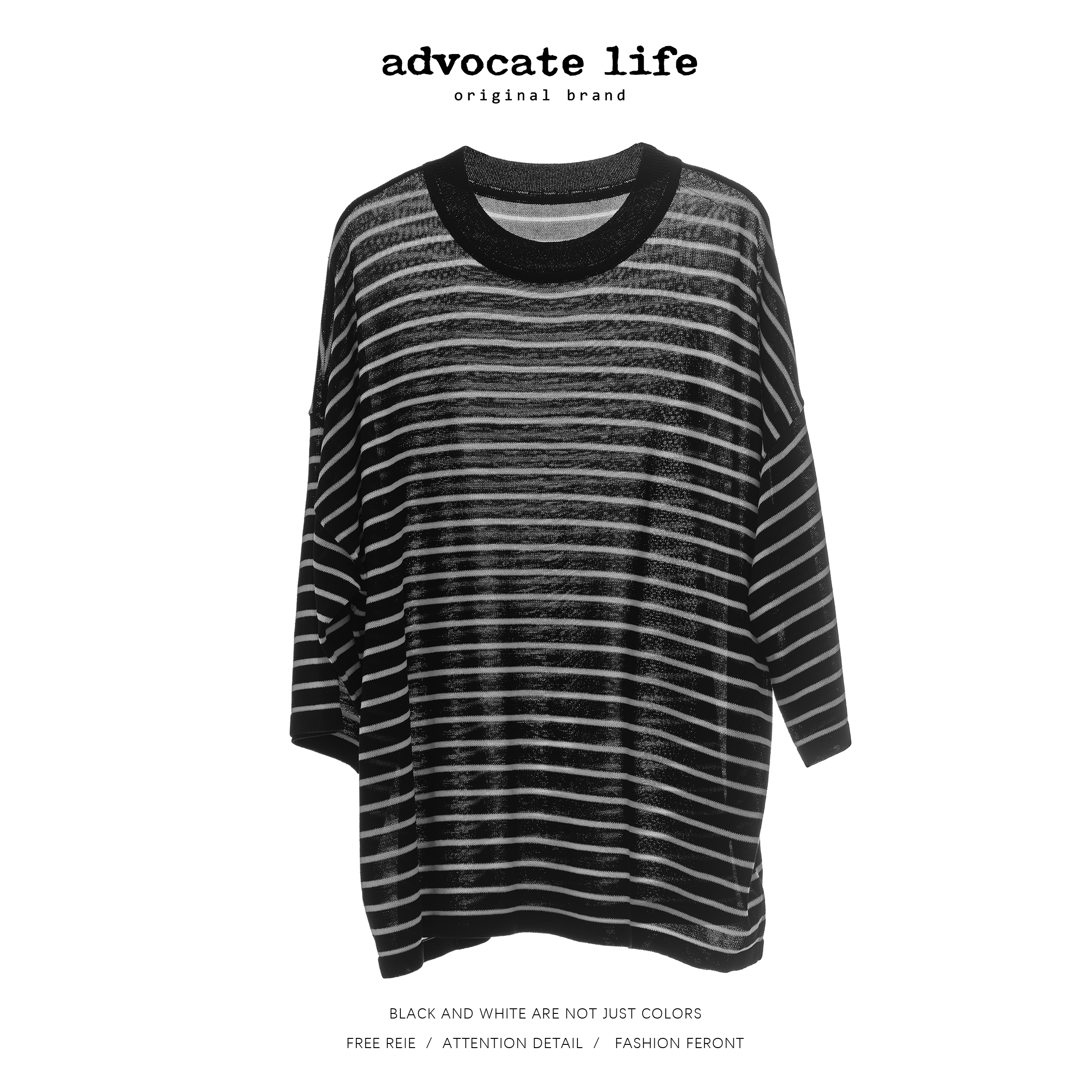 生活主张Advocatelife时尚针织上衣宽松穿搭短款圆领百搭JQ112487