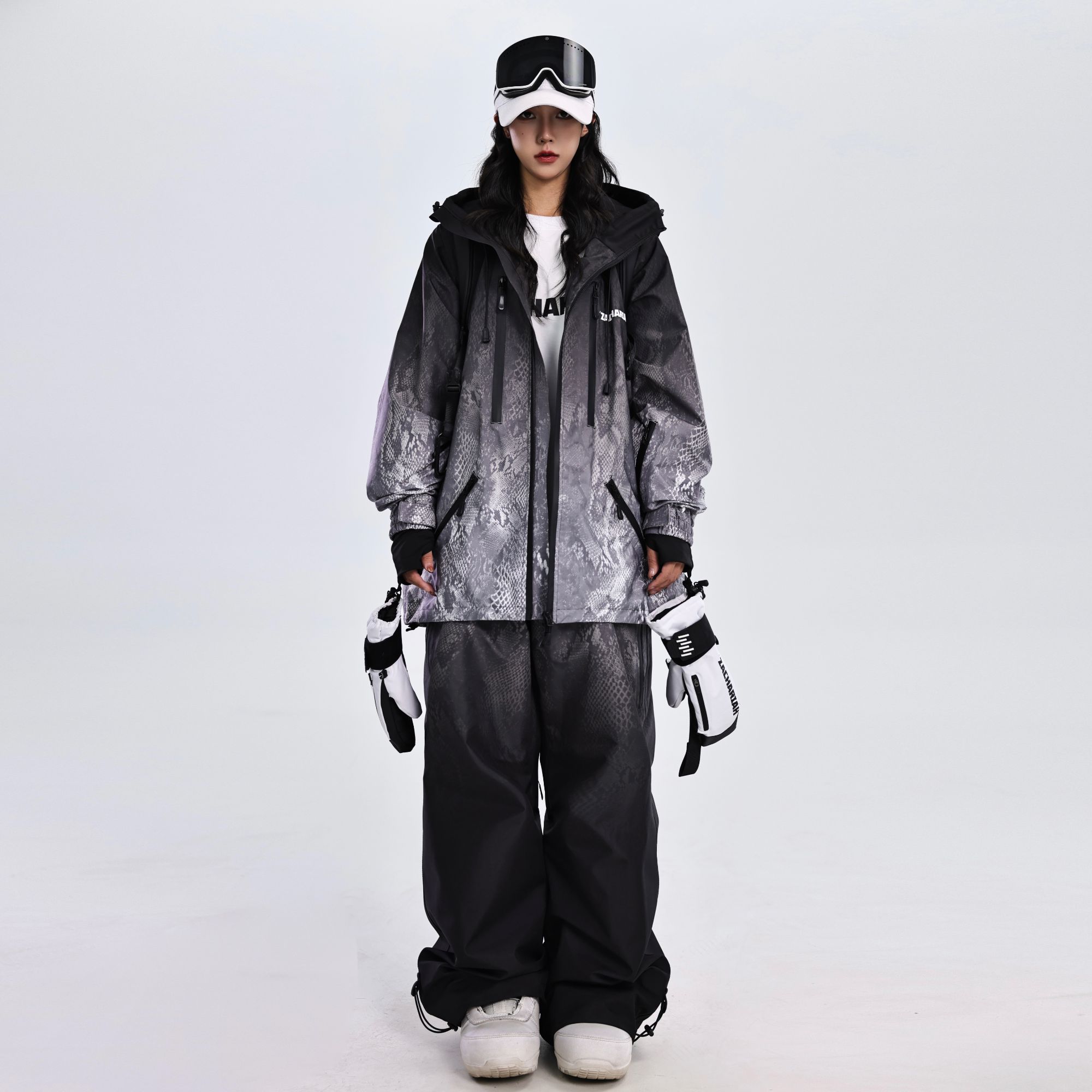 ZACHARIAH25/26【银蛇骨纹】渐变滑雪服套装防风防水透气专业滑雪衣