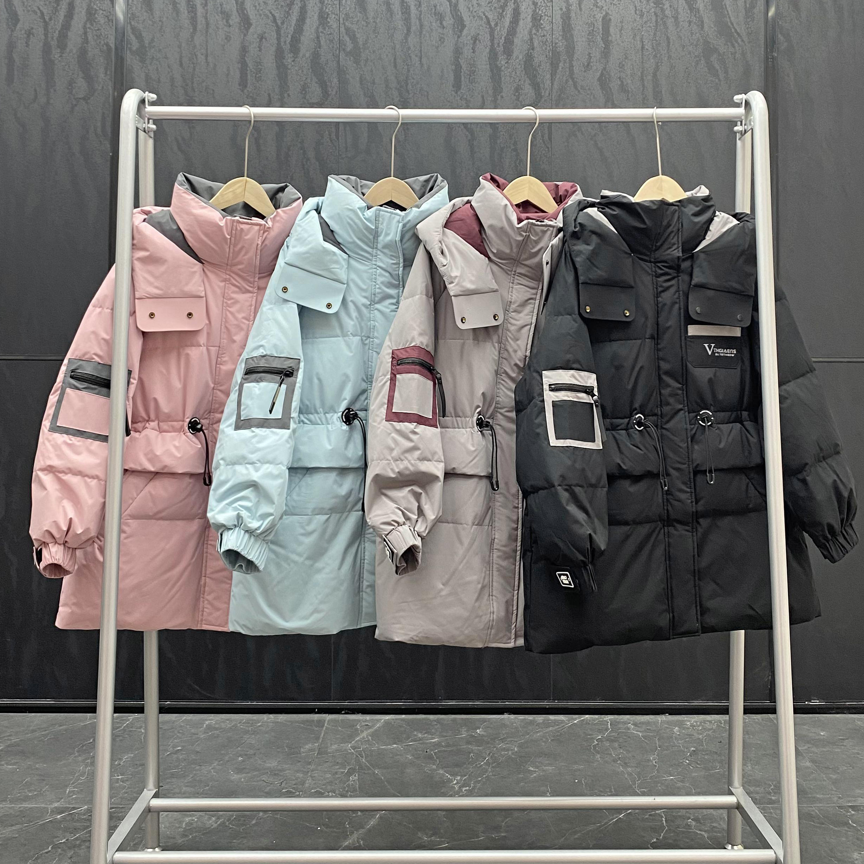 韩版连帽加厚棉服女中长款收腰显瘦2024冬时尚休闲百搭外套YC910