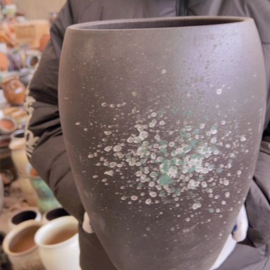 紫砂花盆高33口22————