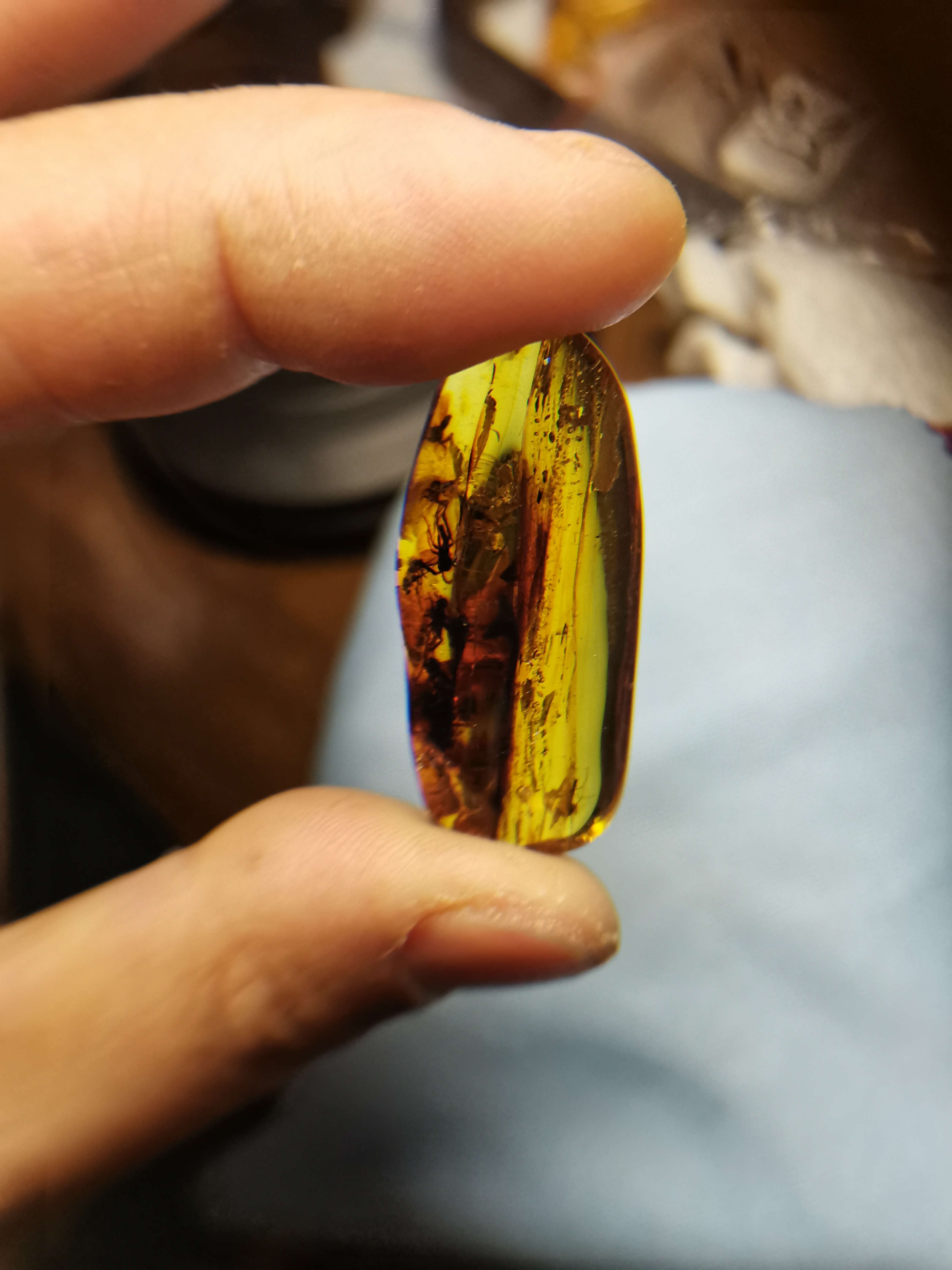 俄料天然蜜蜡琥珀吊坠虫琥珀